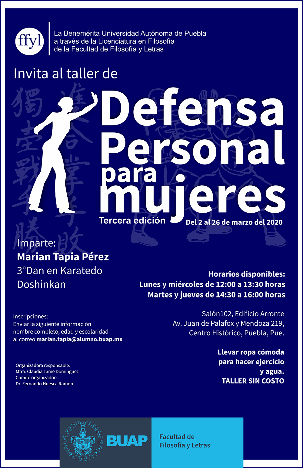 Defensa Personal para Mujeres  Benemérita Universidad Autónoma de Puebla