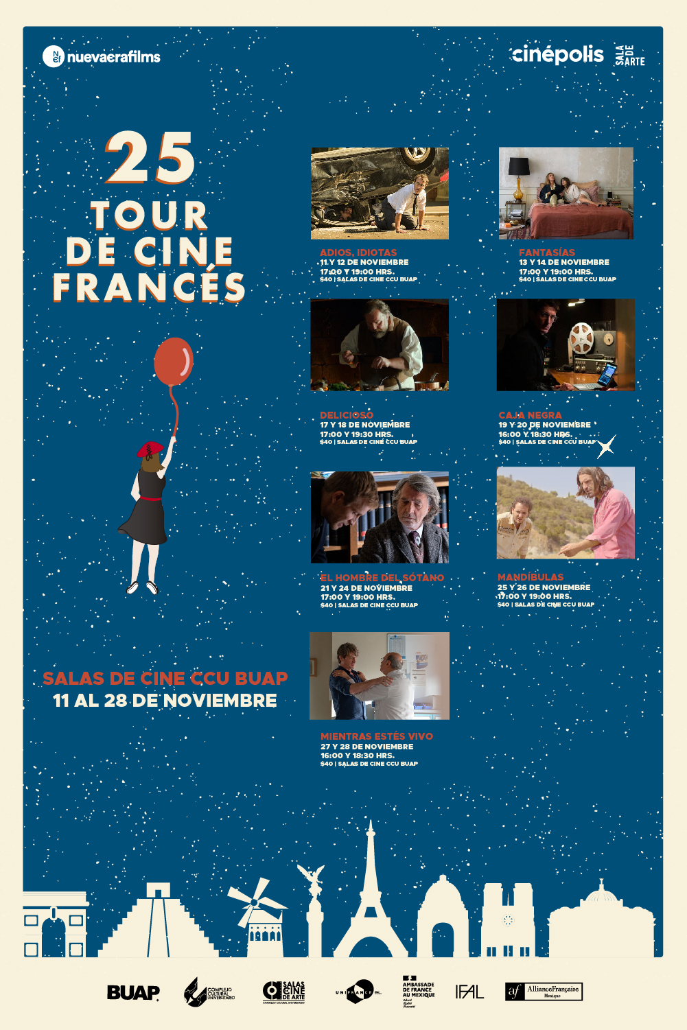 25 Tour de Cine Francés Benemérita Universidad Autónoma de Puebla